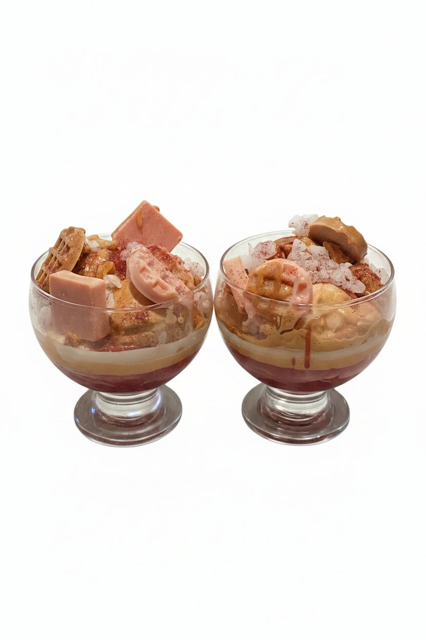 Beutiful Elegant Waffle Ice Cream candle