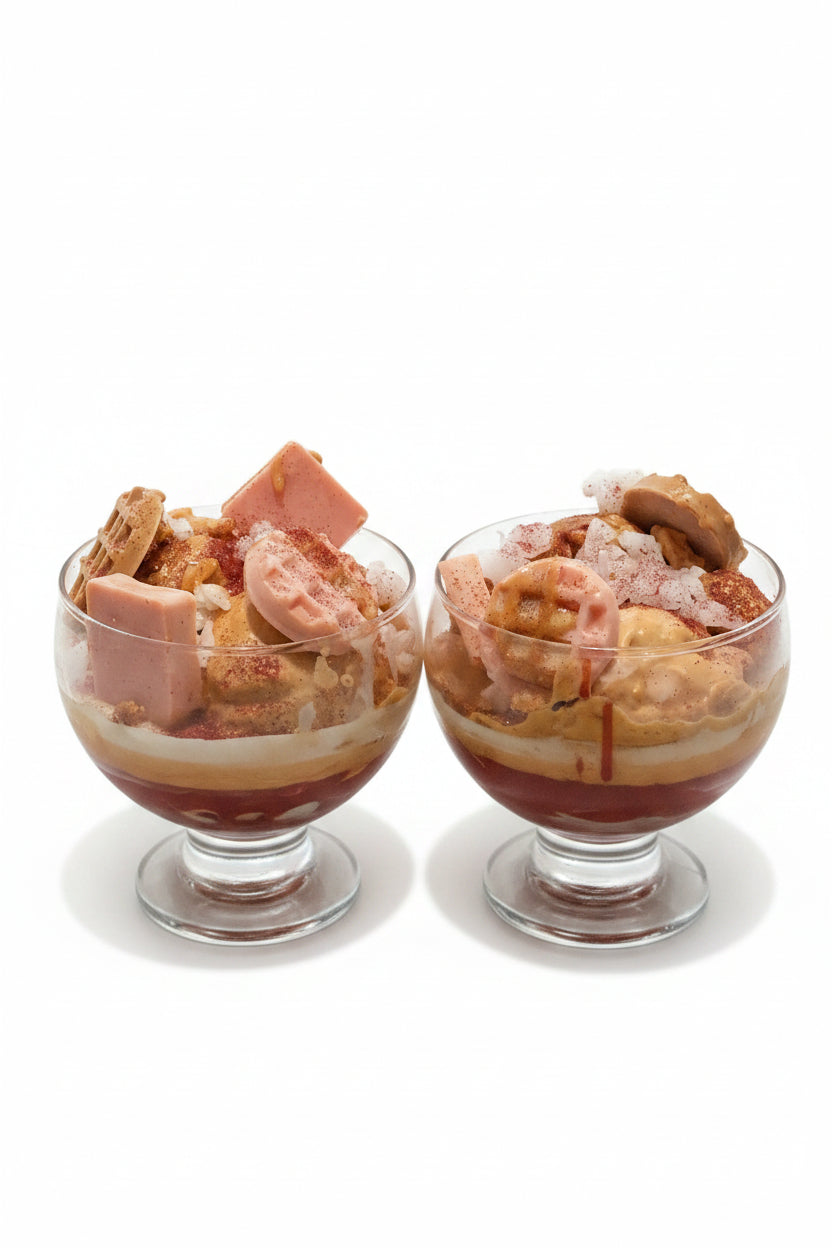 Beutiful Elegant Waffle Ice Cream candle